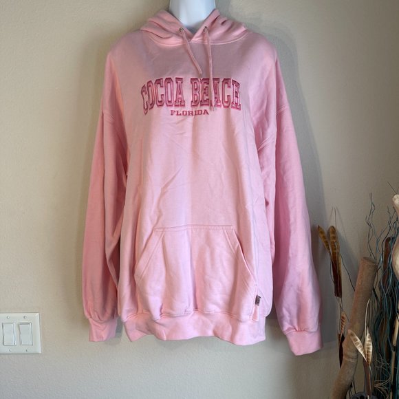 Pacific & Co. Tops - NWT Hoodie, Cocoa Beach Florida, embroidered XL Pink